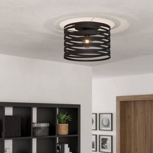 EGLO Plafondlamp Cremella in ringdesign, zwart