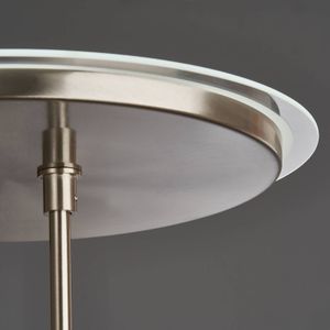 FISCHER & HONSEL LED vloerlamp Driva, nikkelkleurig, hoogte 182, 2-lamps, CCT