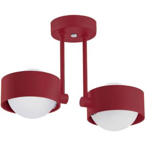 Argon Plafondlamp Mado, 2-lamps, rood