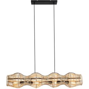 Eco-Light Bamboe hanglamp, naturel, 4-lamps