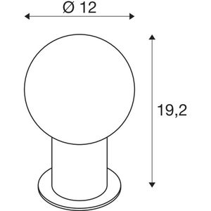 SLV Varyt tafellamp, chroom, aluminium, hoogte 19,2 cm