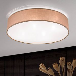 ORION Plafondlamp Ufo, dimbaar, bruin / roest, Woon-/ Eetkamer, Textiel / Stof / Zijde, Modern, plafondlamp