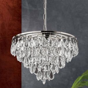 ORION Hanglamp Celeste met K9-kristallen 9-lamps chroom