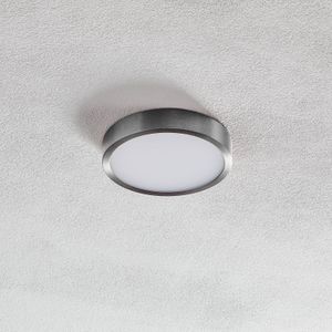 ORION Bully LED plafondlamp, mat nikkel, Ø 14 cm
