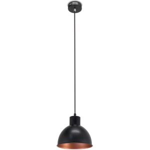EGLO Zwarte hanglamp Andrin - binnenin koper