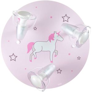 Waldi-Leuchten GmbH Plafondlamp Unicorn in rosé met drie spots
