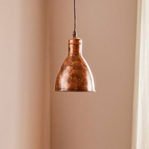 EGLO Priddy 1 vintage-hanglamp 1-lamps, koper antiek