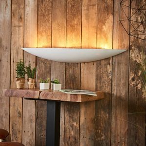 Lindby Grote gips wandlamp Tommi in wit