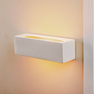 SOLLUX LIGHTING Wandlamp Cube Line up/down van keramiek, wit