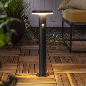 STAR TRADING LED sokkellamp Valletta Sensor zwart metaal 50 cm