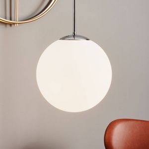ALDEX Hanglamp Dione, 1-lamp, wit/chroom 30 cm