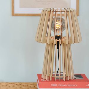 Nordlux Tafellamp Groa, licht hout