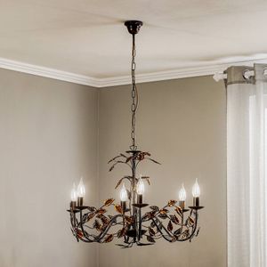 Kroonluchter Collana ONLI, dimbaar, brons / oud-messing, Woon-/ Eetkamer, metaal, kroonluchter