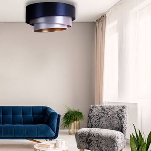 Euluna Plafondlamp Trio Ø 60 cm, navy/zilver/wit/goud