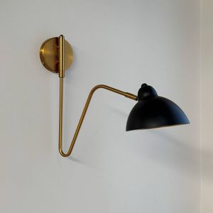 Dyberg Larsen Wandlamp Futura, messing / goud, Woon-/ Eetkamer, metaal, Design, wandlamp
