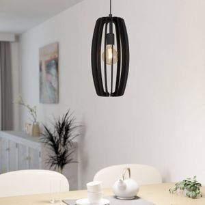 EGLO Bajazzara hanglamp, één kooi kap, zwart