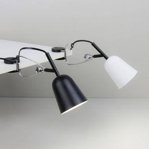 FARO BARCELONA Klemlamp Studio, zwart/crème