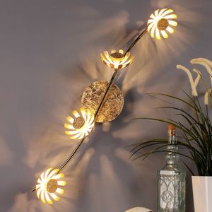 Eco-Light LED-wandlamp Bloom 4-lamps goud