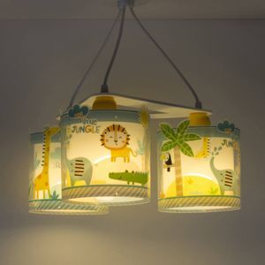 Dalber Little Jungle hanglamp voor kinderen, 3-lamps versie