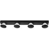 LIGHTME spiegellamp Aqua Hollywood 4-lamps zwart
