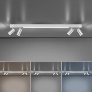 Pure Lines LED plafondlamp, 4-lamps, aluminium