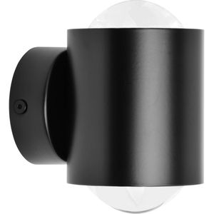 Lindby wandspot Jyla, zwart, 4.200 K, omhoog/omlaag, lens