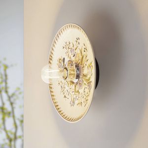 Wandlamp Lucande Faelira, roze/wit, keramiek