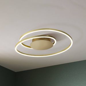 FISCHER & HONSEL LED plafondlamp Holy Ø 49cm messing mat