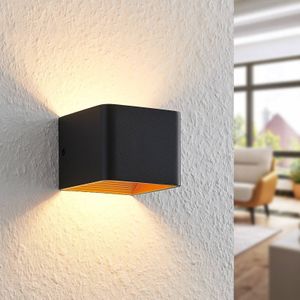 Arcchio Karam LED wandlamp, 10 cm, zwart