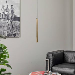Eko-Light Hanglamp Monza, zwart/goud, 1-lamp