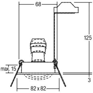 BRUMBERG inbouwspot Tirrel-S, GU10 fitting, structuur wit