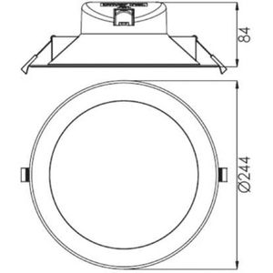 Deko-Light LED plafond inbouwlamp Acrux, Ø 24 cm, zilver mat, CCT
