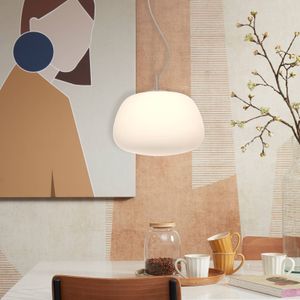 it's about RoMi Hanglamp Sapporo - Wit - 34.2x34.2x30cm - Modern - Hanglampen Eetkamer, Slaapkamer, Woonkamer