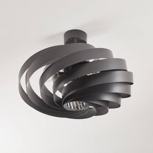 Domiluce Vento plafondlamp zwart Ø 60cm
