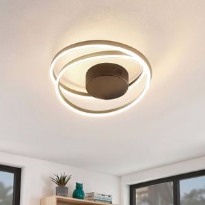 Lindby Davian LED plafondlamp, dimbaar, messing