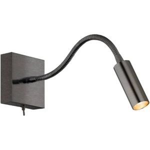 Argon Wandlamp Ojos, antraciet, staal, flexibele arm