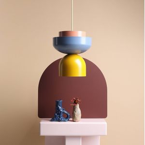 ALDEX Hanglamp Ulia, geel/blauw/koraal