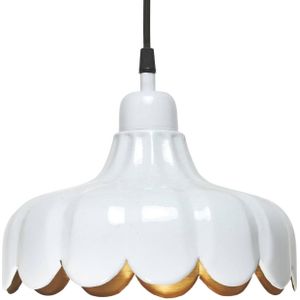 PR Home hanglamp Wells Small, wit/goud, Ø 24 cm, stekker