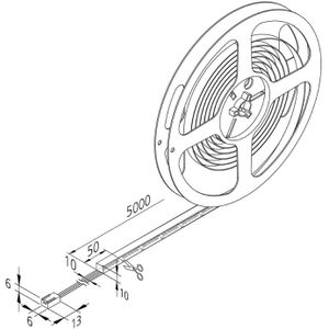 Hera LED strip Basic-Tape F, IP54, 2.700K, lengte 500cm