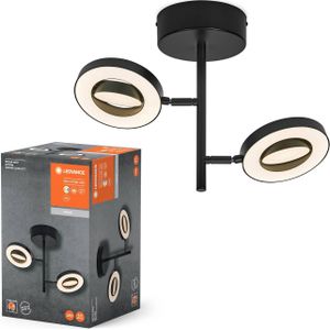 LEDVANCE LEDVANDE LED plafondspot Saturn, 2-lamps CCT, hoog, zwart