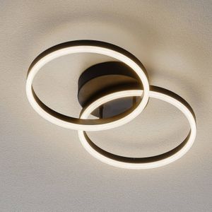 Fabas Luce LED plafondlamp Giotto, 2-lamps, zwart