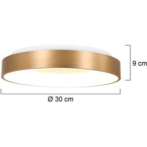 Steinhauer LED plafondlamp Ringlede 2.700 K Ø 30 cm goud