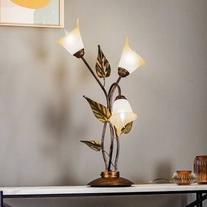 ONLI Tafellamp Miranda 3-lamps, brons