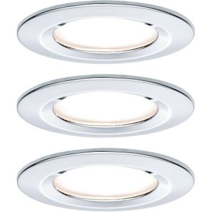 Paulmann 3-set spot Nova Coin rond, dimb., chroom