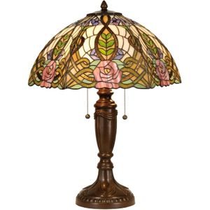 Clayre&Eef Paradijselijke tafellamp Eden in Tiffany-stijl