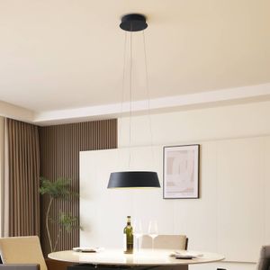 Lucande LED hanglamp Belsar, zwart, aluminium, CCT