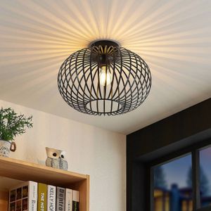 Lindby plafondlamp Rosalea, koperkleurig, metaal, 40 cm, E27