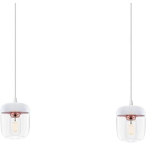 UMAGE hanglamp Acorn wit/koper, 2 lampen