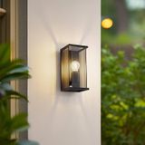 Lucande buitenwandlamp Annalea, rookgrijs, IP54, sensor