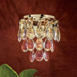 ORION Wandlamp Celeste met K9-kristallen, goud